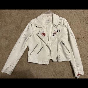 BLANK NYC White Leather Jacket (size S)